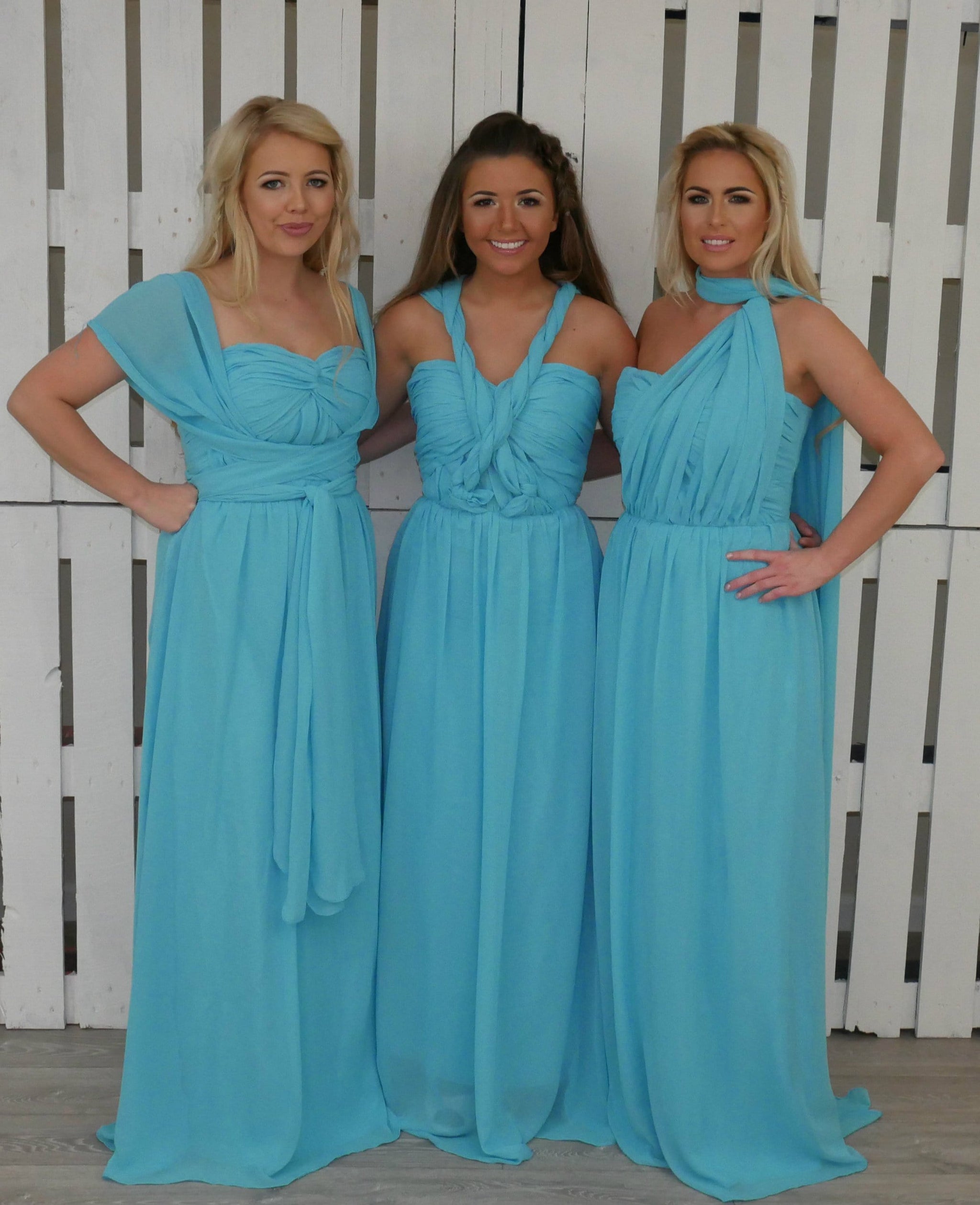 Steel Blue Bridesmaid Dress, Infinity Dress, Multiway Dress